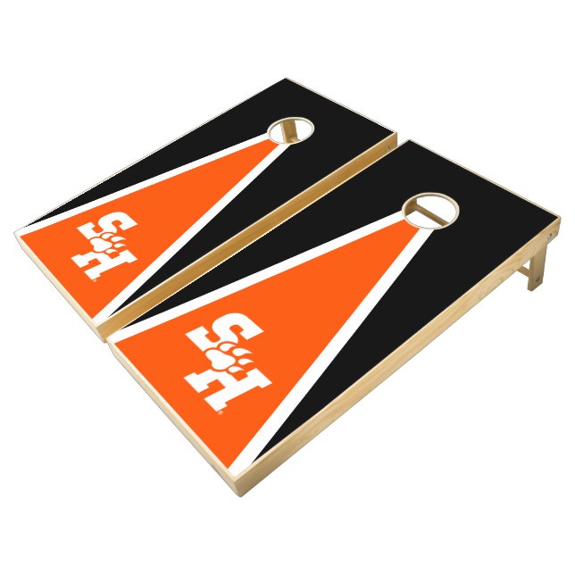 SH & Bear Paw Logo Cornhole Set (Angled)
