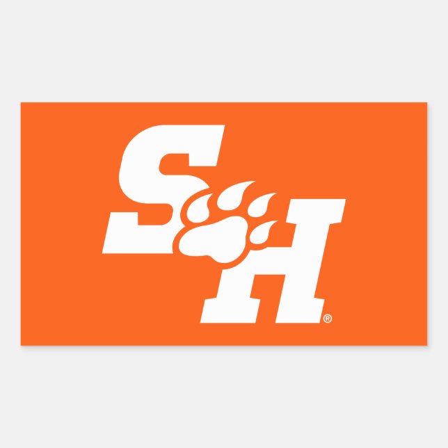 SH & Bear Paw Logo Rectangular Sticker (Front)