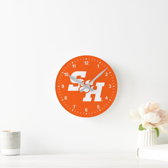 SH & Bear Paw Logo Round Clock (Home)