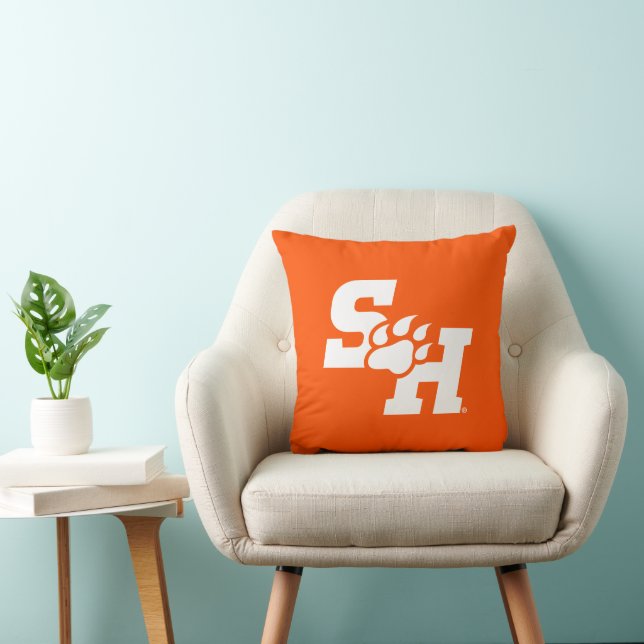 SH & Bear Paw Logo Throw Pillow (Chair)