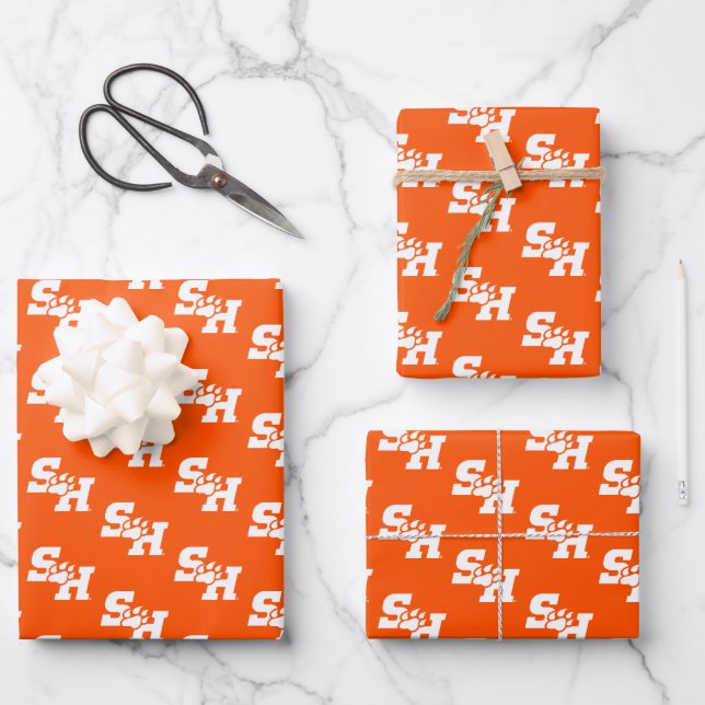 SH & Bear Paw Logo Wrapping Paper Sheets (Front)