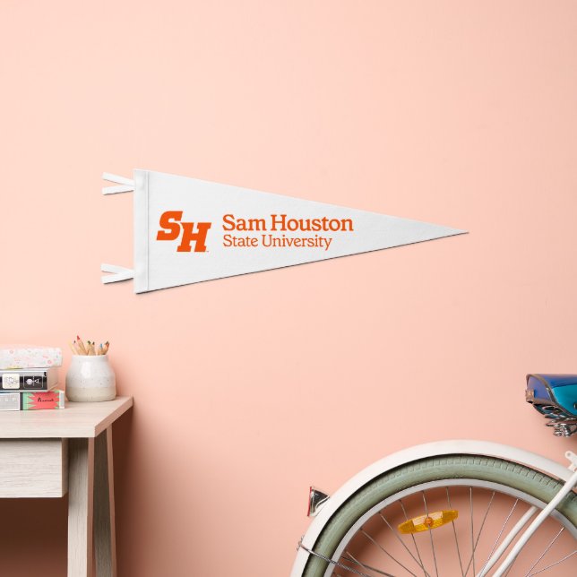 SH & Wordmark Combination Logo Pennant Flag (Front)