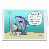 Shaaark cartoon card 104 (border) (Front Horizontal)