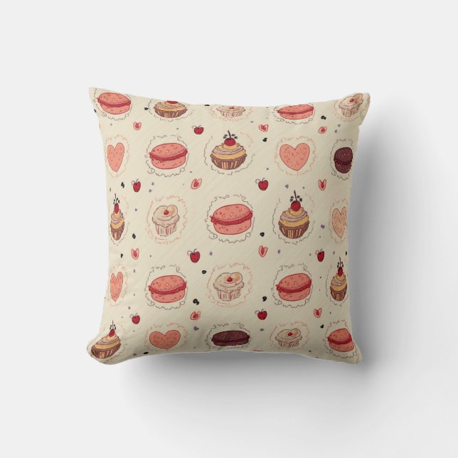 Shabang Shabang Cutie Throw Pillow (Front)