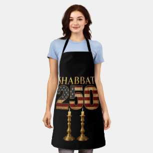 Shabbat 250 Candle Jewish American Heritage Apron