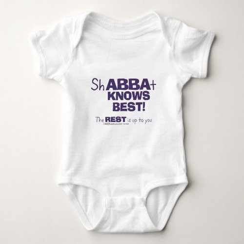 ShABBAt Abba Knows Best Baby Bodysuit