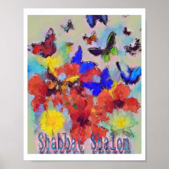Shabbat and butterfly 🦋  poster (Front)