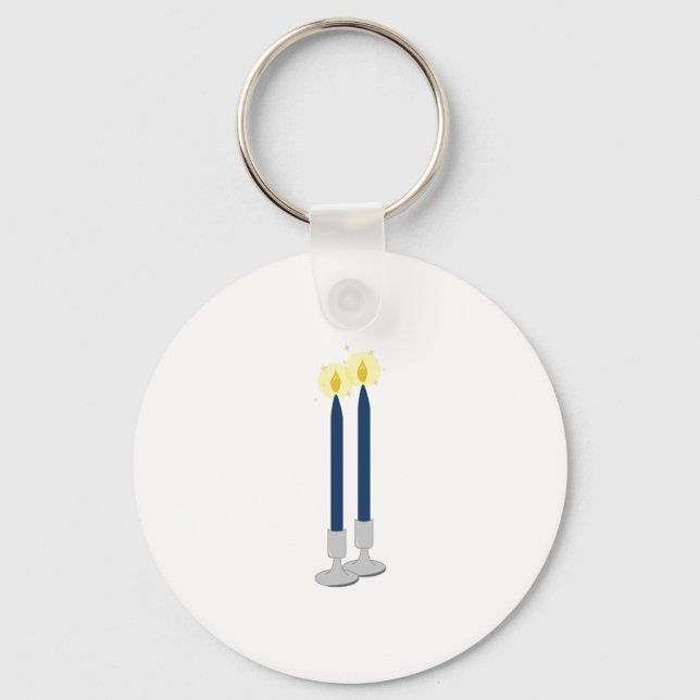 Shabbat Candle Keychain (Front)