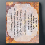 Shabbat Candle Lighting Blessings Hebrew & English Plaque<br><div class="desc">Candle lighting blessing: Contemporary design for traditional blessing in Hebrew, with transliteration and translation into English. The amber-like background and contemporary design will bring joy to any room. Choose the design that fits your style and home decor. Thanks to the easel you can safely place it behind your Shabbat candlesticks....</div>
