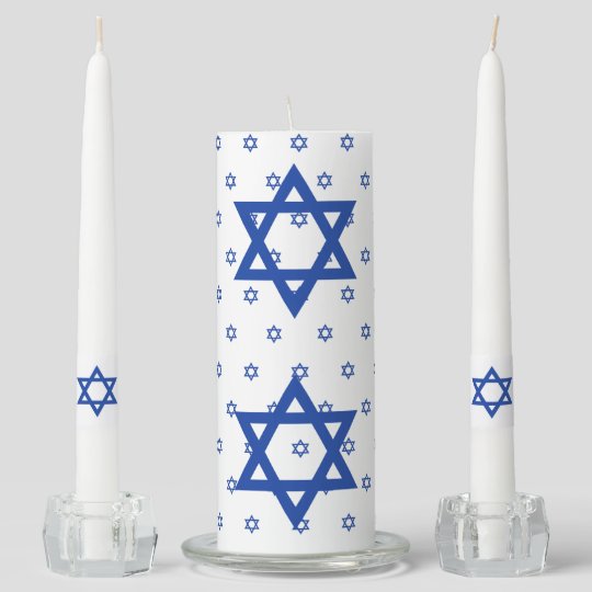 Shabbat Candle Lighting Star of David Candle Set