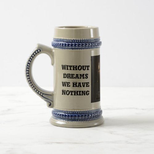 Shabbat Candles Icon_Illuminating Strength Style  Beer Stein