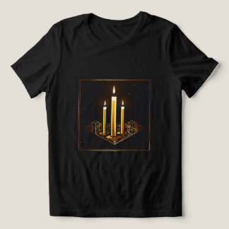 Shabbat Candles Logo T-SHIRT Tri-Blend Shirt