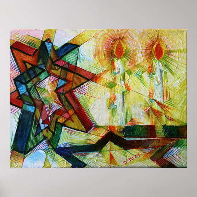 Shabbat Candles Poster (Front)