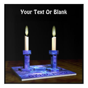 Shabbat Candlesticks Acrylic Print