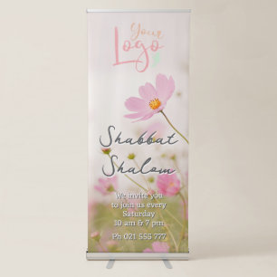 Shabbat Invitation Vertical Retractable Banner