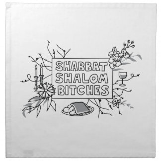 Shabbat Shalom B!$@#s! Challah Cover - Cloth Napkin