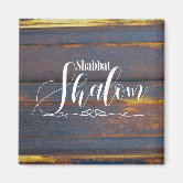 Shabbat Shalom Blue Gold Glitter Sparkle Glam Luxe Magnet