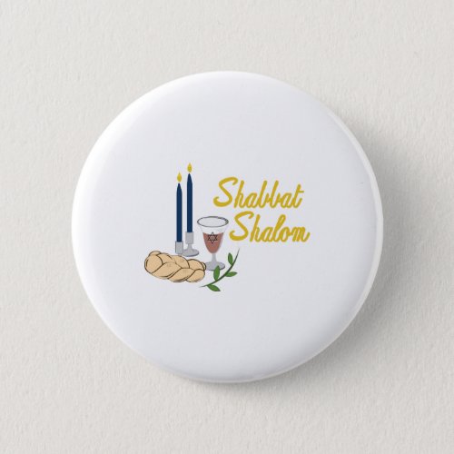 Shabbat Shalom Button