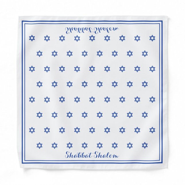 Shabbat Shalom Candle Lighting Head Cover Bandana (Front)