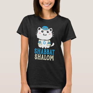 Shabbat Shalom Cat  Holy Day Judaism Yom Kippur 1 T-Shirt