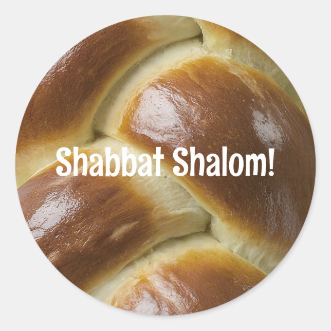 Shabbat Shalom Challah Sticker (Front)