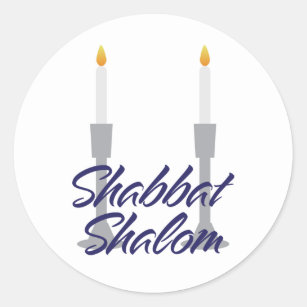 Shabbat Shalom Stickers - 100% Satisfaction Guaranteed | Zazzle