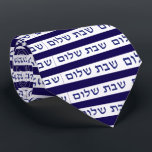 Shabbat Shalom Hebrew Jewish Shabbos  Neck Tie<br><div class="desc">This Shabbat Shalom Hebrew Jewish Shabbos Neck Tie is the perfect wardrobe accessory for Friday night dinner or Saturday morning shul!</div>