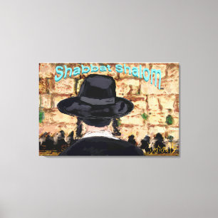 Shabbat Shalom in Jerusalem Canvas Print