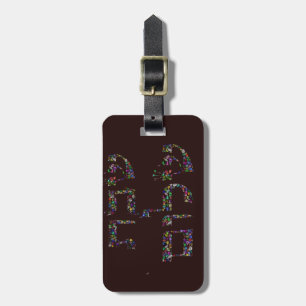 Shabbat shalom made with Gemstones in All Colors Luggage Tag