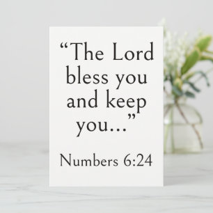 Shabbat Shalom Scripture, Numbers 6:24, Modern Art Card