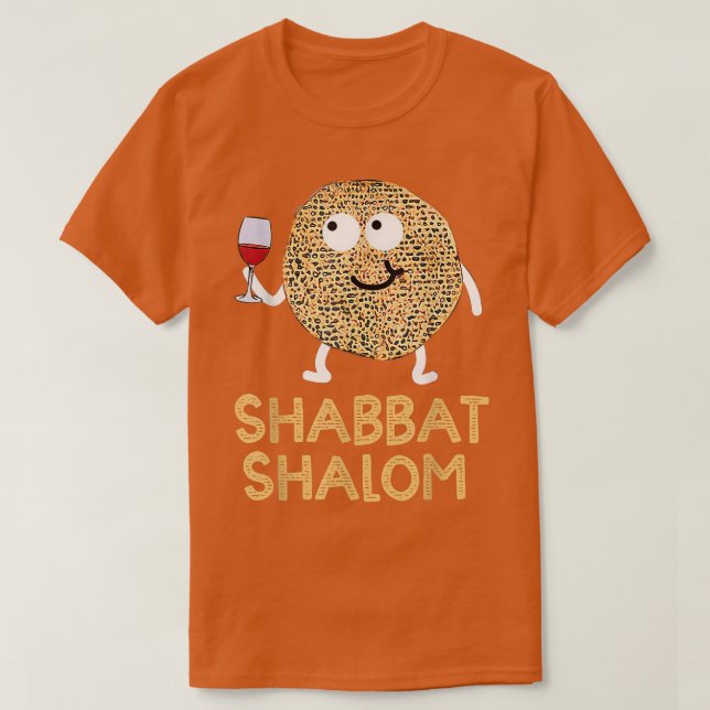 Shabbat Shalom Shirt Funny Matzo Face Happy Passov (Design Front)