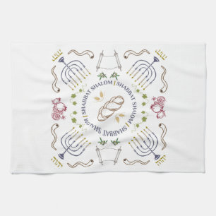 Shabbat Shalom Traditional Hand towel