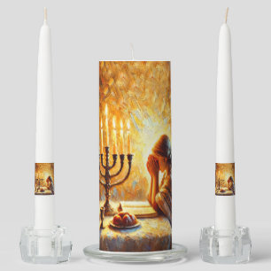 Shabbat Shalom Unity Candle Set