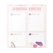 Shabbos menu planner