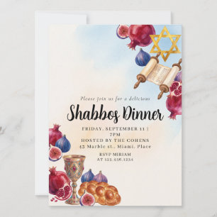 Shabbos Shabbat Dinner Jewish Shabbat Shalom Invitation