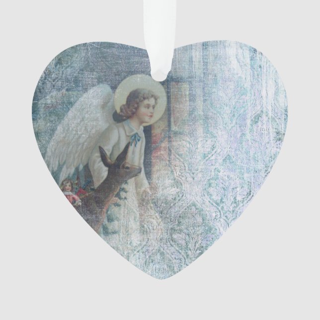 Shabby Angel Acrylic Ornament (Front)