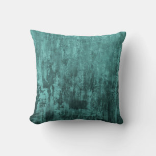 Shabby background, turquoise color, grunge, loft, throw pillow