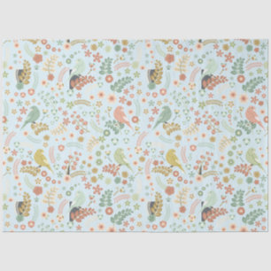 Shabby Birds & Branches Blue  Tissue Paper