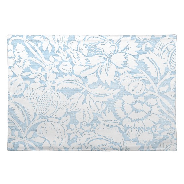 Shabby Blue French Toile Placemat (Front)