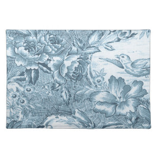 Shabby Blue French Toile Placemat