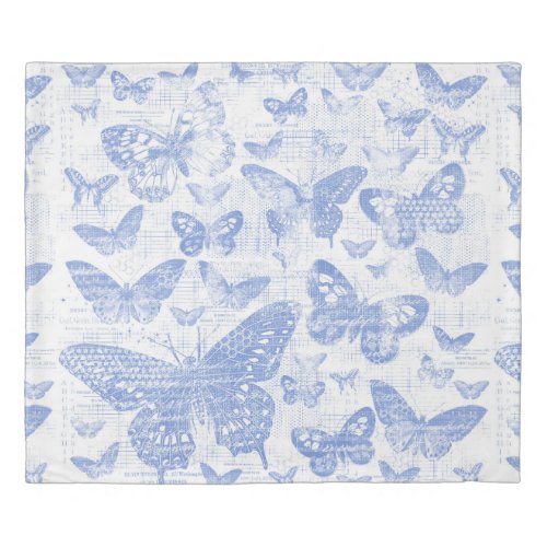 shabby chic baby blue butterflies patternshabby c duvet cover
