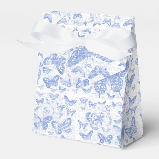 shabby chic baby blue butterflies pattern,shabby c favor boxes (Front Side)