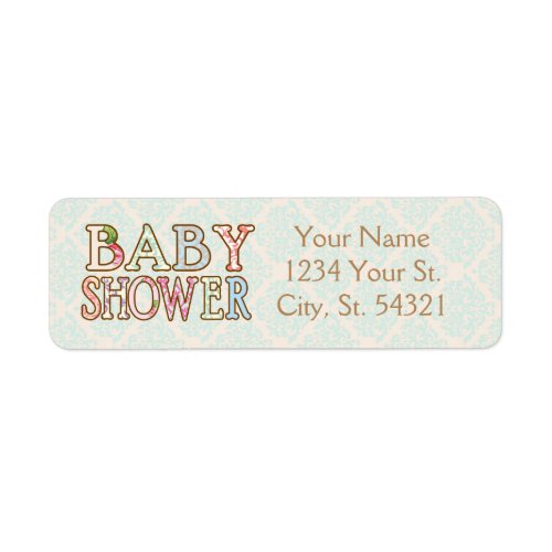Shabby Chic Baby Shower Address Labels