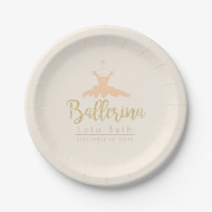 Shabby Chic Ballerina Tutu   Birthday Paper Plates