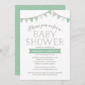Shabby Chic Banners | Baby Shower Invitation (Front/Back)
