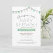 Shabby Chic Banners | Baby Shower Invitation (Standing Front)