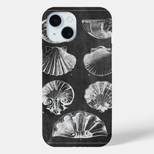 shabby chic beach vintage chalkboard sea shells iPhone 15 case