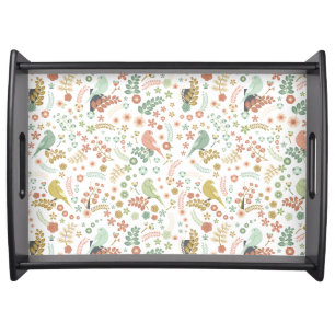 Shabby Chic Birds & Branches Serving Tray