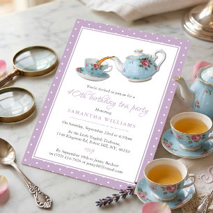 Shabby Chic Birthday Tea Party Invitation