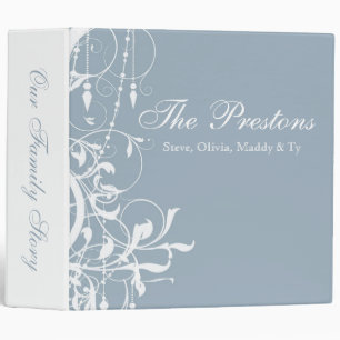 Shabby Chic Blue Chandelier Family Album Binder